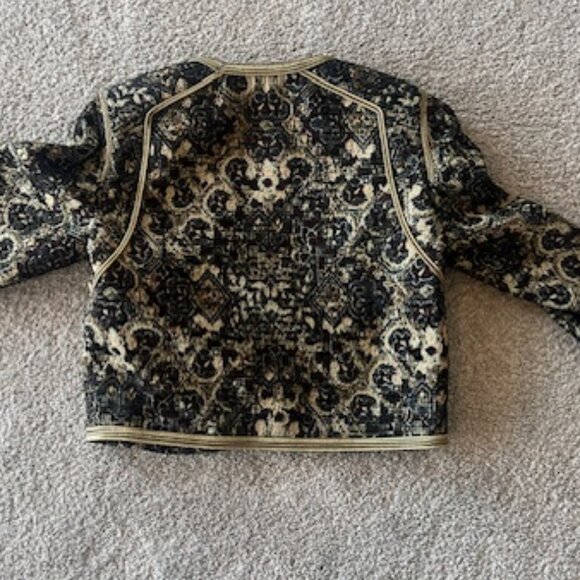 Per Se Brocade Jacket with Gold Piping, Size 2 - Picture 6 of 6